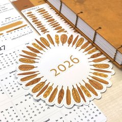 Bujo na příští rok 2026: hořčicová