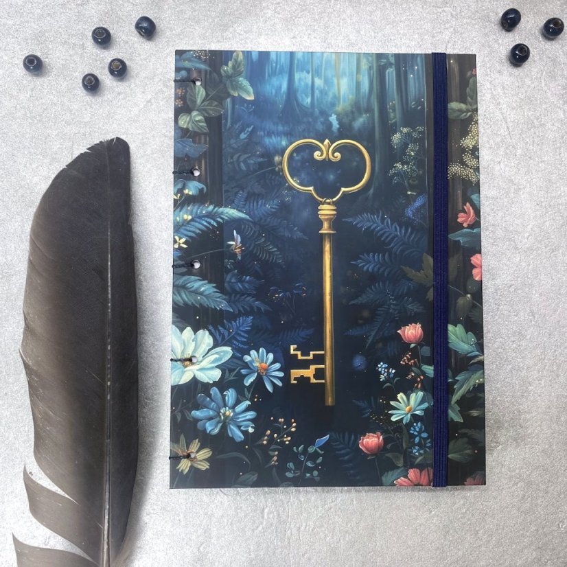 Tečkovaný zápisník Klíč do tajemného lesa