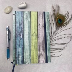 Tečkovaný zápisník Secret garden s barevným dřevem