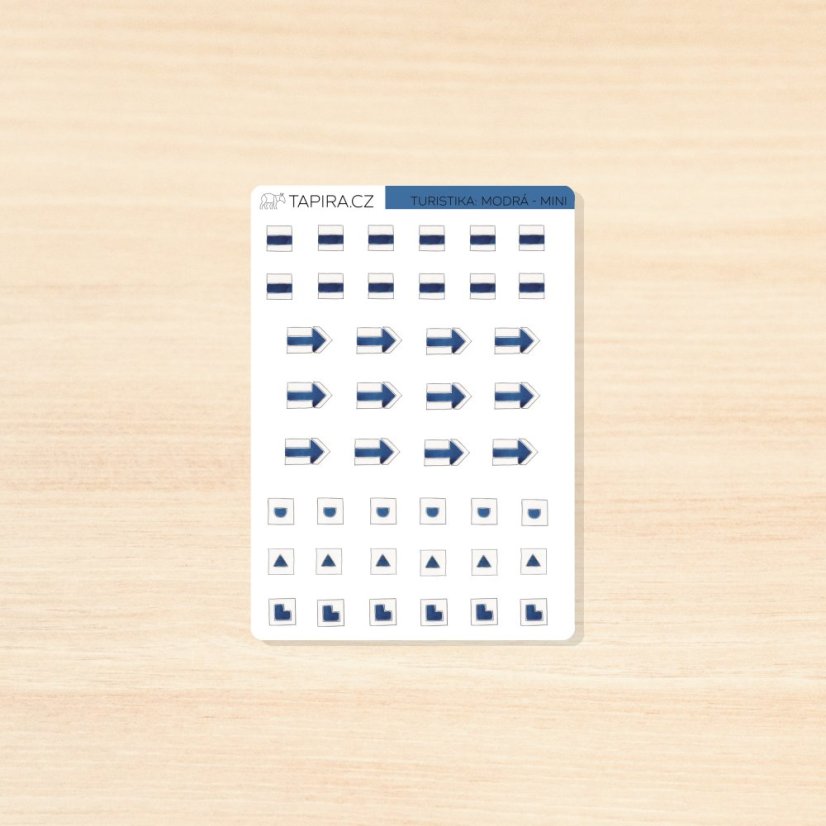 Turistické značky - mini - vzor: modrá