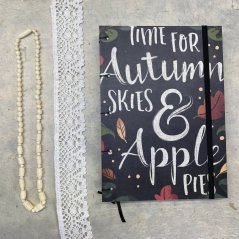 Tečkovaný zápisník Time for Autumn skies & apple pies