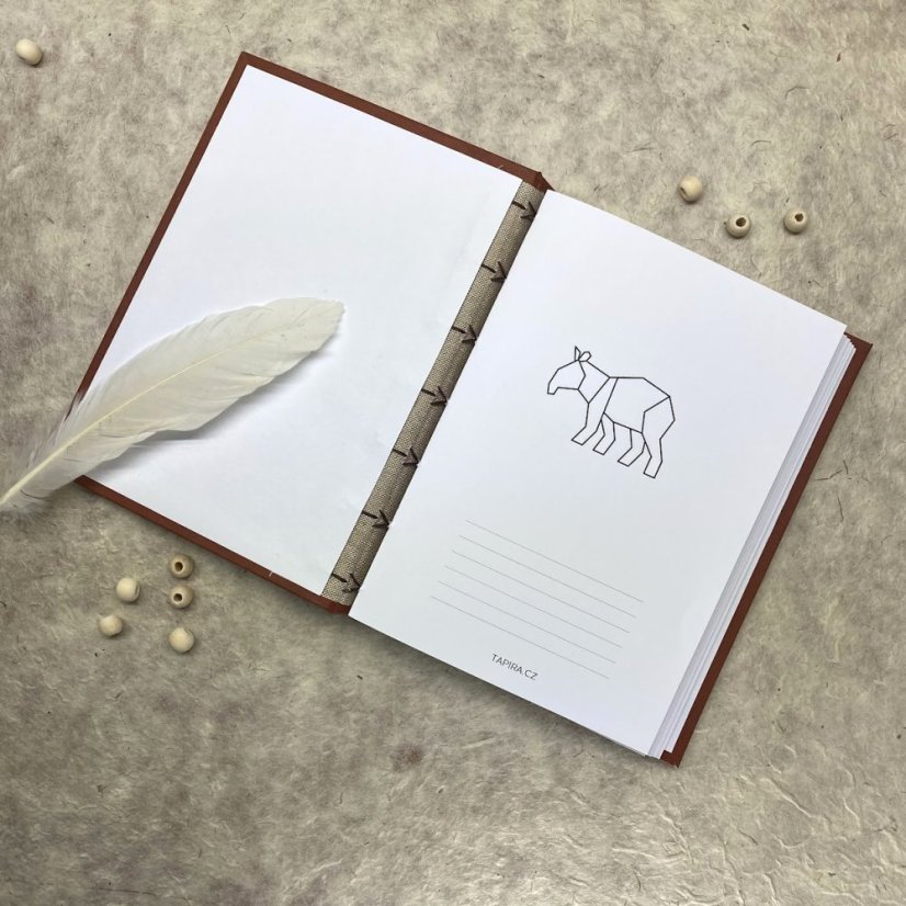 Tečkovaný zápisník s pevným hřbetem: Veverka