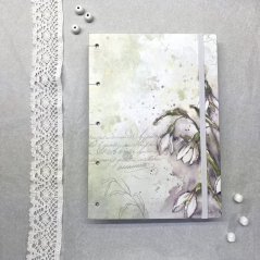 Tečkovaný zápisník se sněženkami