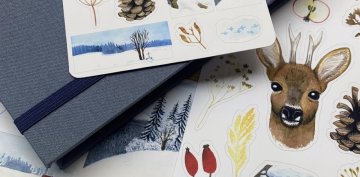 Zimní stránka v bujo za 3 minuty