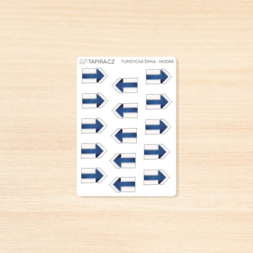 Turistické šipky - vzor: modrá