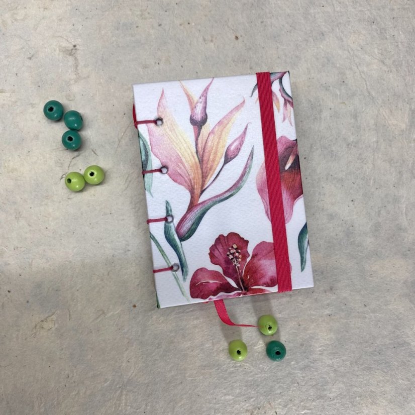 Zápisník A7 Tropické květiny