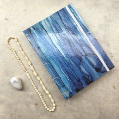 Tečkovaný zápisník Blue drops No.9