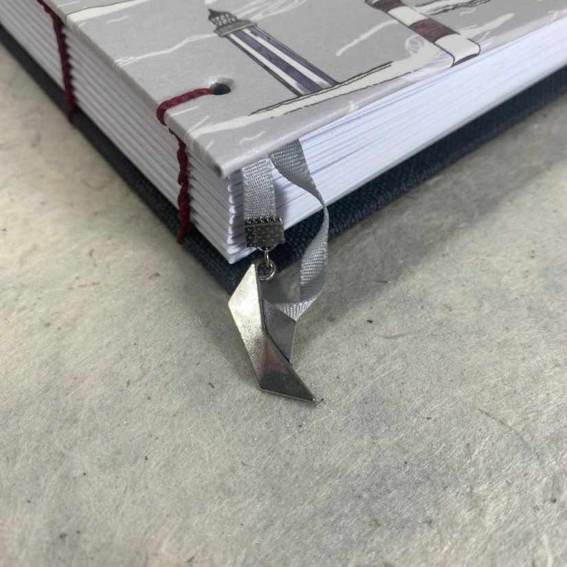 Tečkovaný zápisník s majáky + kolekce samolepek Papuchalk