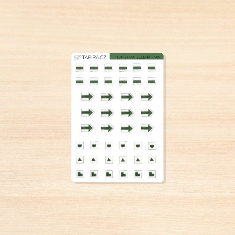 Turistické značky - mini - vzor: zelená