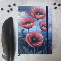 Tečkovaný zápisník Máky v krajině