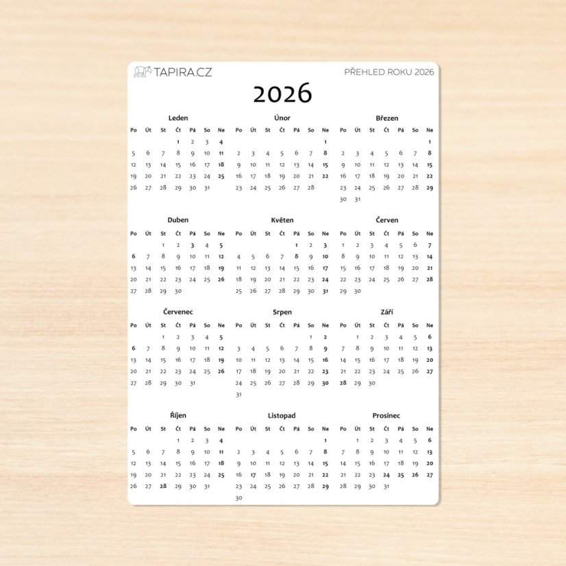 Přehledový kalendář 2026