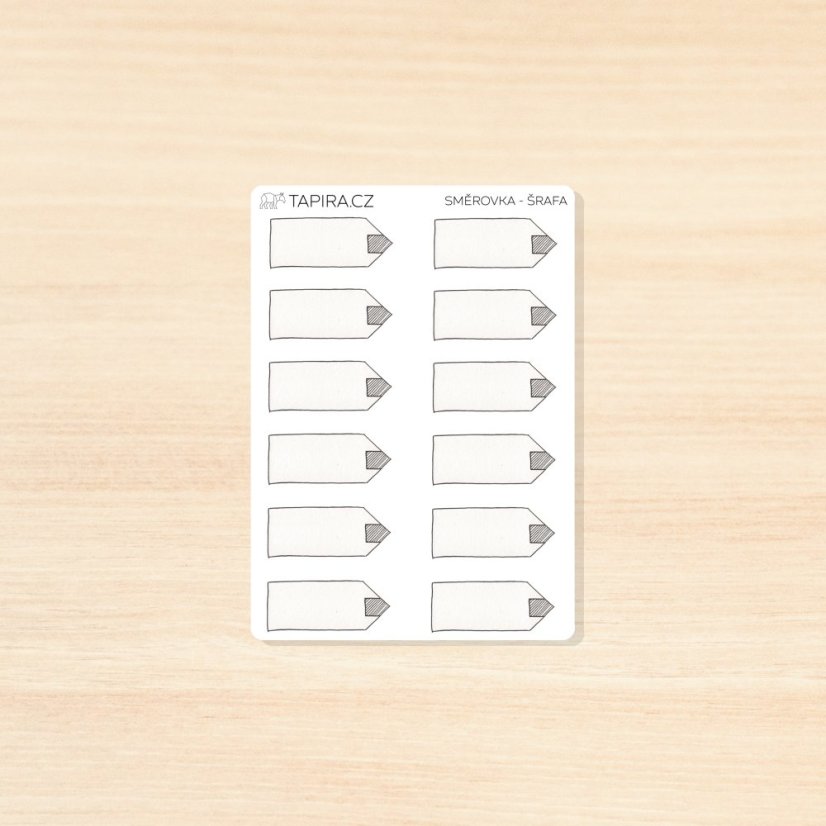 Turistické směrovky - vzor: šrafa