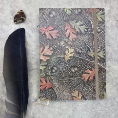 Tečkovaný zápisník Dubové listí
