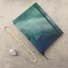 Tečkovaný zápisník Blue drops No.6