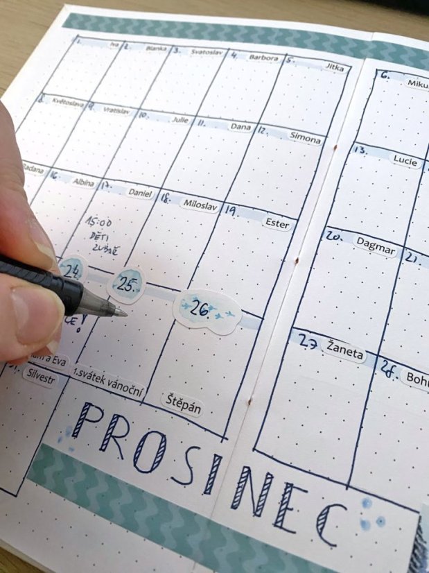 Jmeniny - samolepky s tiskacím písmem - období: květen - srpen