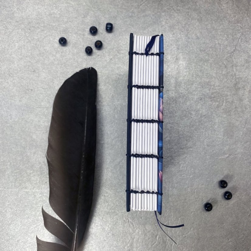 Tečkovaný zápisník A6 Noční krajina se světluškami