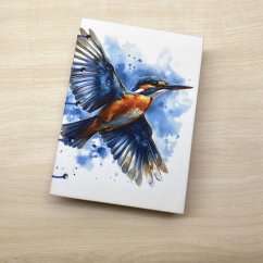 Tečkovaný deník A6: ledňáček modrý