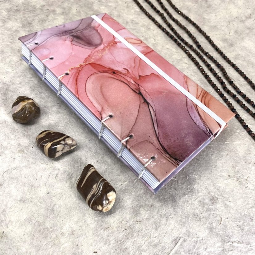 Tečkovaný zápisník Soumrak růžový - cestovatelský