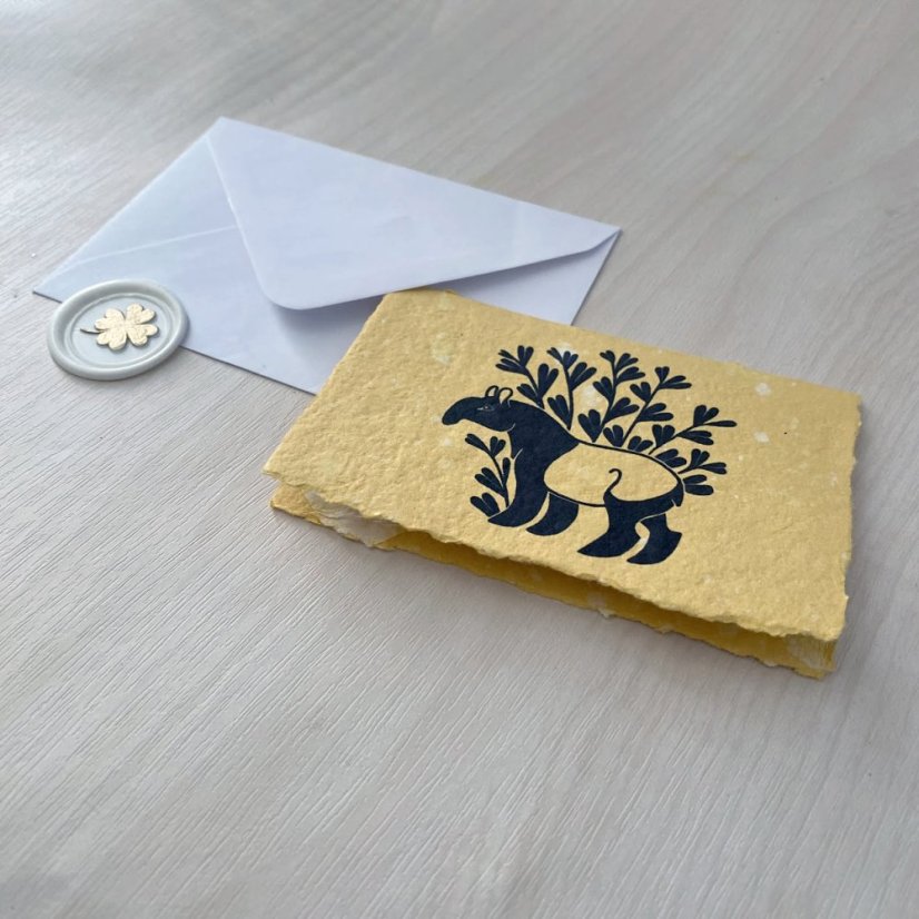 Přáníčko Tapira A7 oranžové