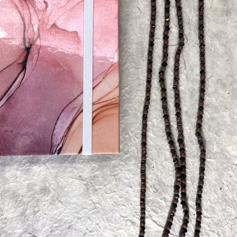 Tečkovaný zápisník Soumrak růžový - cestovatelský