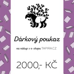 Dárkový poukaz na 2000,- Kč