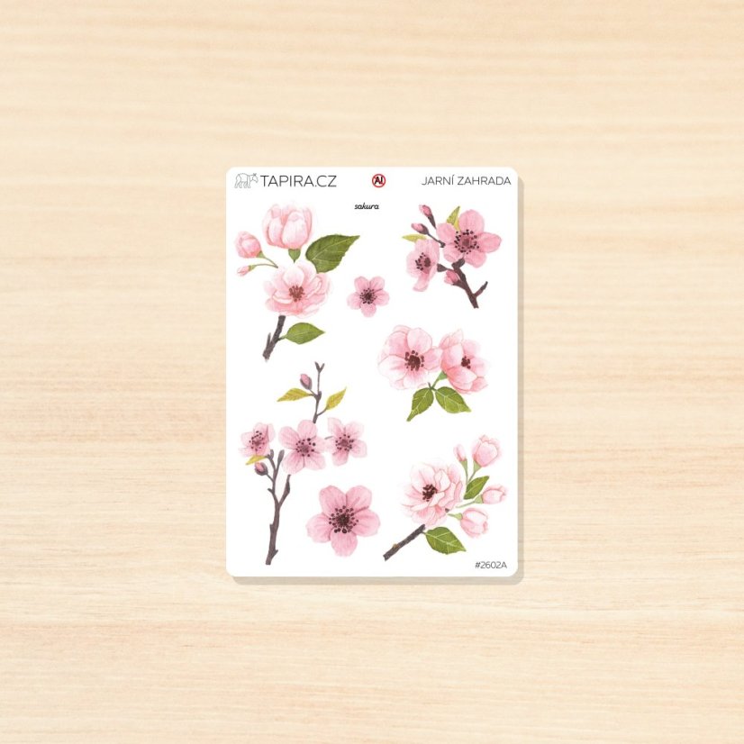 Jarní zahrada - vzor: sakura