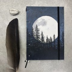 Tečkovaný zápisník s úplňkem A5