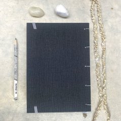 Tečkovaný zápisník s mušlemi + kolekce samolepek Papuchalk