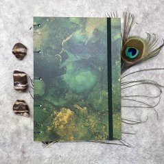 Tečkovaný zápisník A5 Green drops No.1