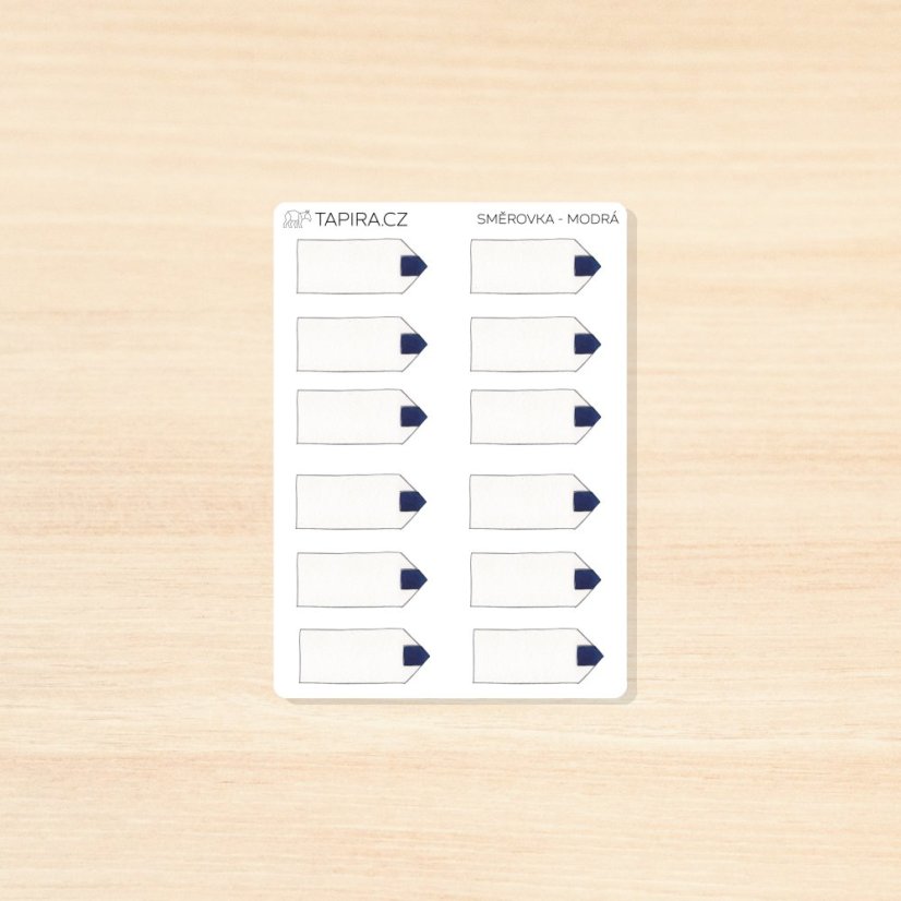 Turistické směrovky - vzor: modrá