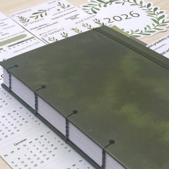 Bujo na příští rok 2026: zelená