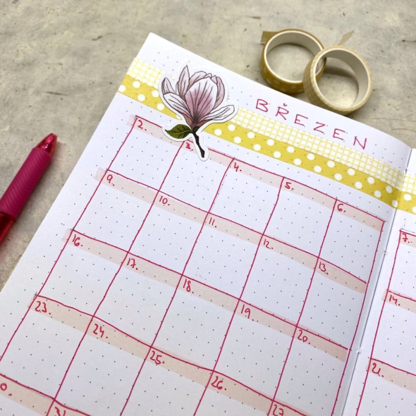 Jarní zahrada - vzor: tulipán