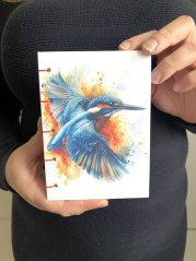 Tečkovaný deník A6: ledňáček oranžový