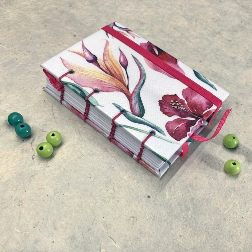 Zápisník A7 Tropické květiny