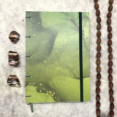 Tečkovaný zápisník A5 Green drops No.3