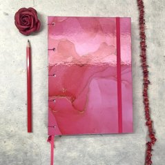 Tečkovaný zápisník A5 Rose drops No.3