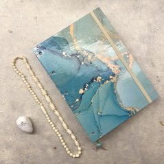 Tečkovaný zápisník Blue drops No.5