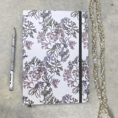 Tečkovaný zápisník s chaluhami + kolekce samolepek Papuchalk