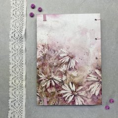 Tečkovaný zápisník s kopretinami