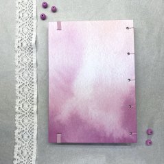 Tečkovaný zápisník se sasankami