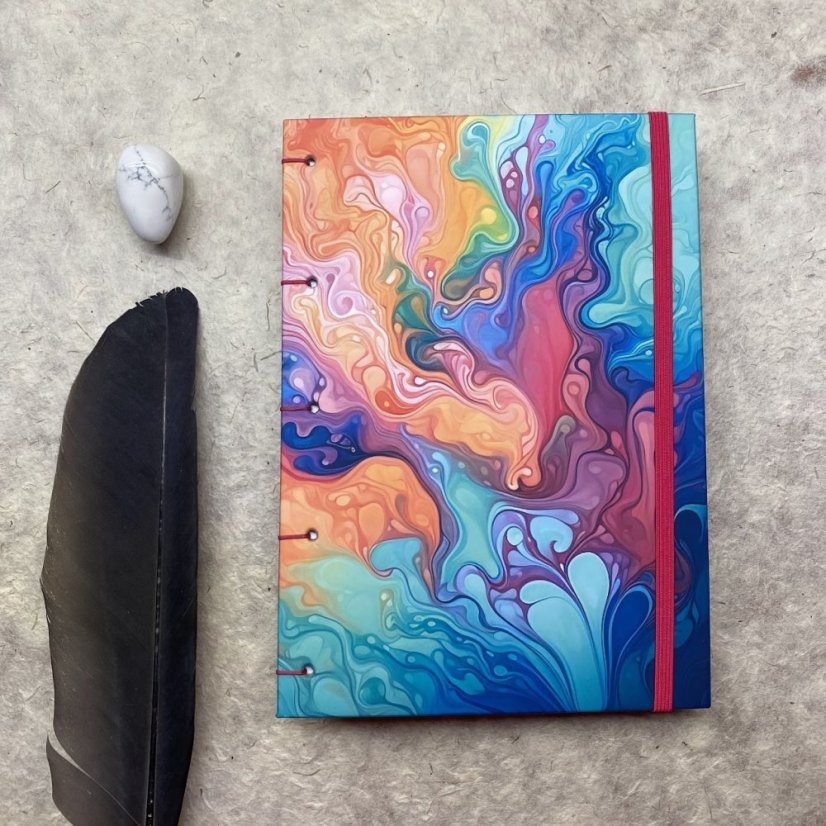 Tečkovaný zápisník Ink drops A5 No.19