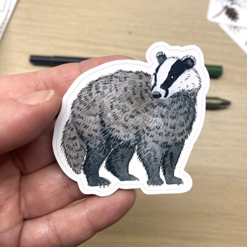 Jezevec - kusová samolepka