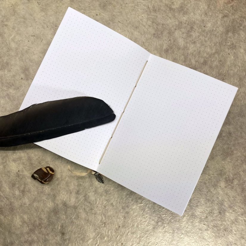 Tečkovaný zápisník Dubové listí