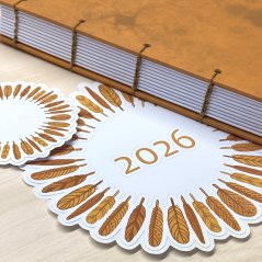 Bujo na příští rok 2026: hořčicová