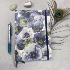 Tečkovaný zápisník Secret garden s květy