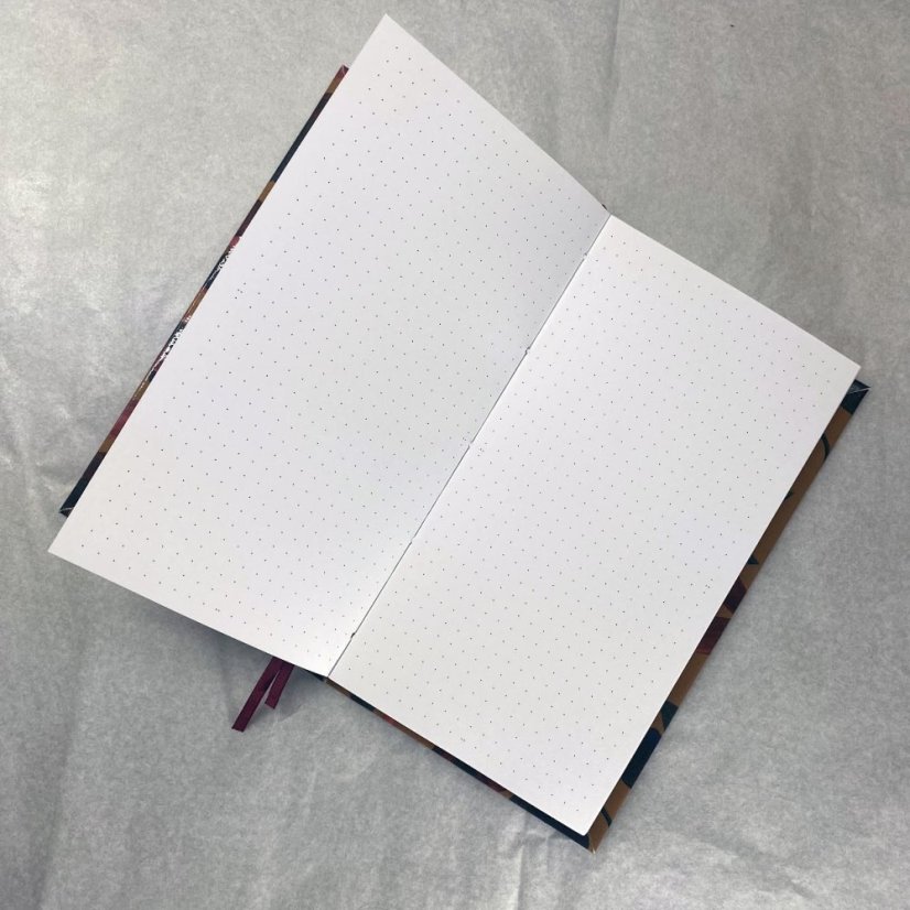 Cestovatelský tečkovaný zápisník s trojlístky