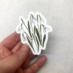 Sněženky - kusová samolepka