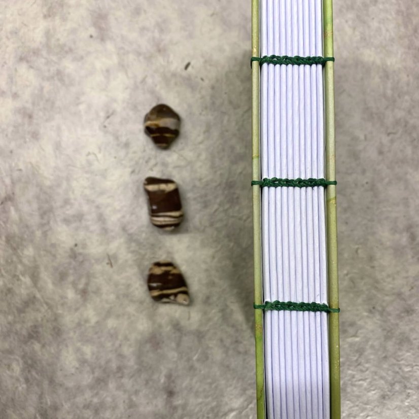 Tečkovaný zápisník A5  Green drops No.2