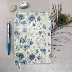 Tečkovaný zápisník Secret garden s květinami