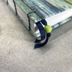 Tečkovaný zápisník Secret garden s barevným dřevem